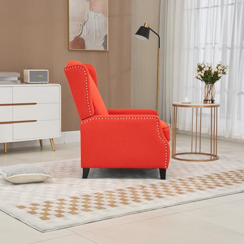 Red Adjustable Wingback Recliner Chair W648534