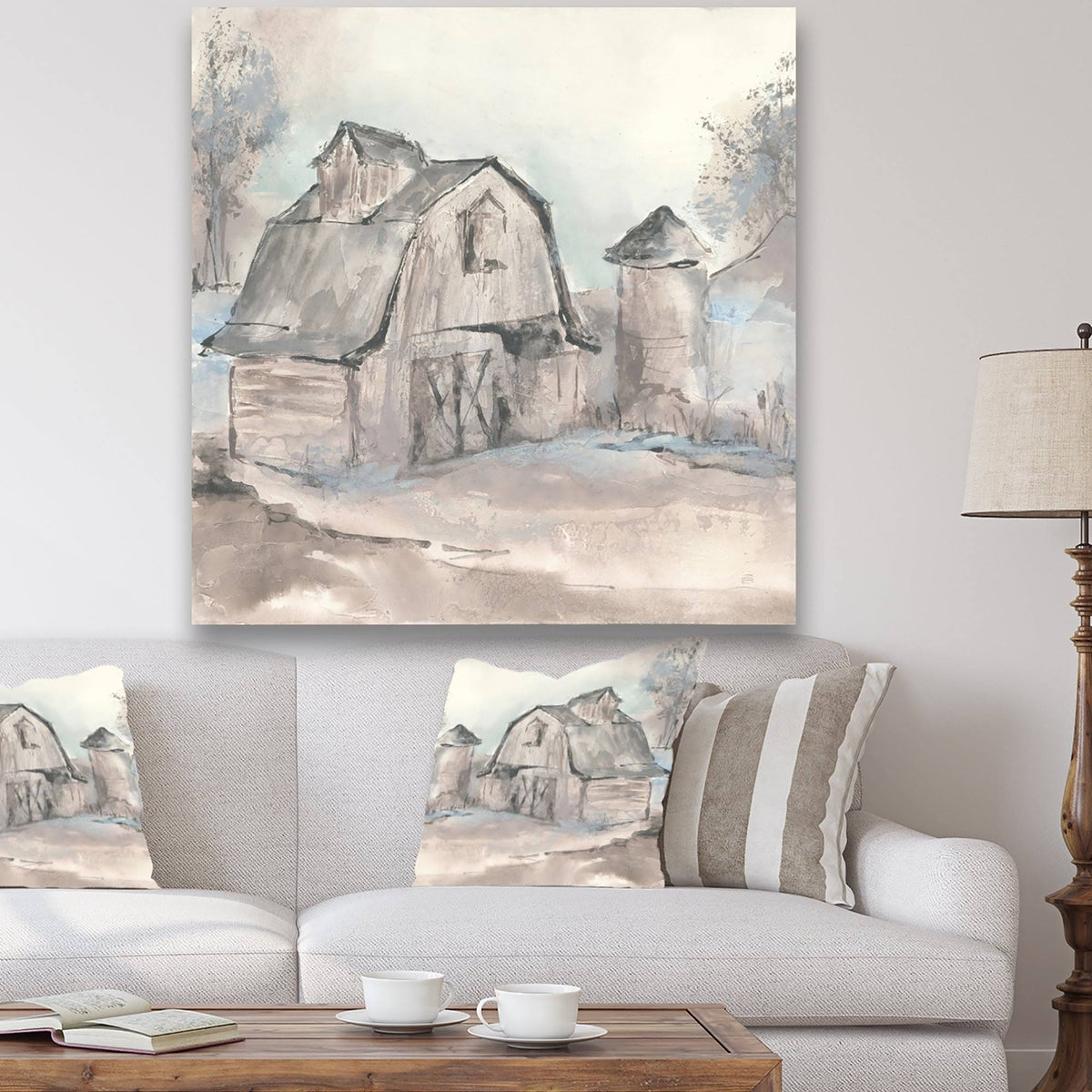 Farmhouse Canvas Art 36 in. Wide x 36 in. High D378