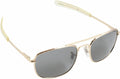 Polarized Aviator Sunglasses with Gray Lens and Gold Frame 57mm Y4107