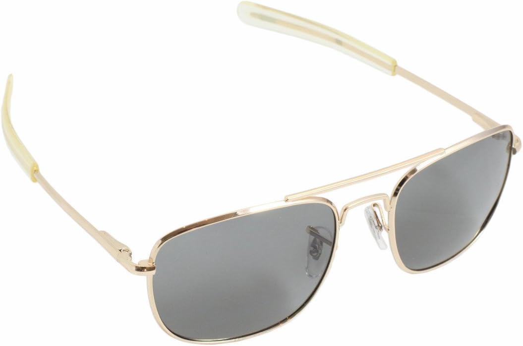 Polarized Aviator Sunglasses with Gray Lens and Gold Frame 57mm Y4107