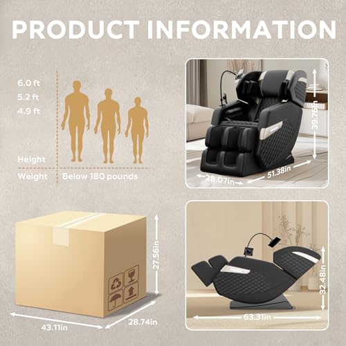 Zero Gravity Shiatsu Massage Chair Recliner with Heating E366