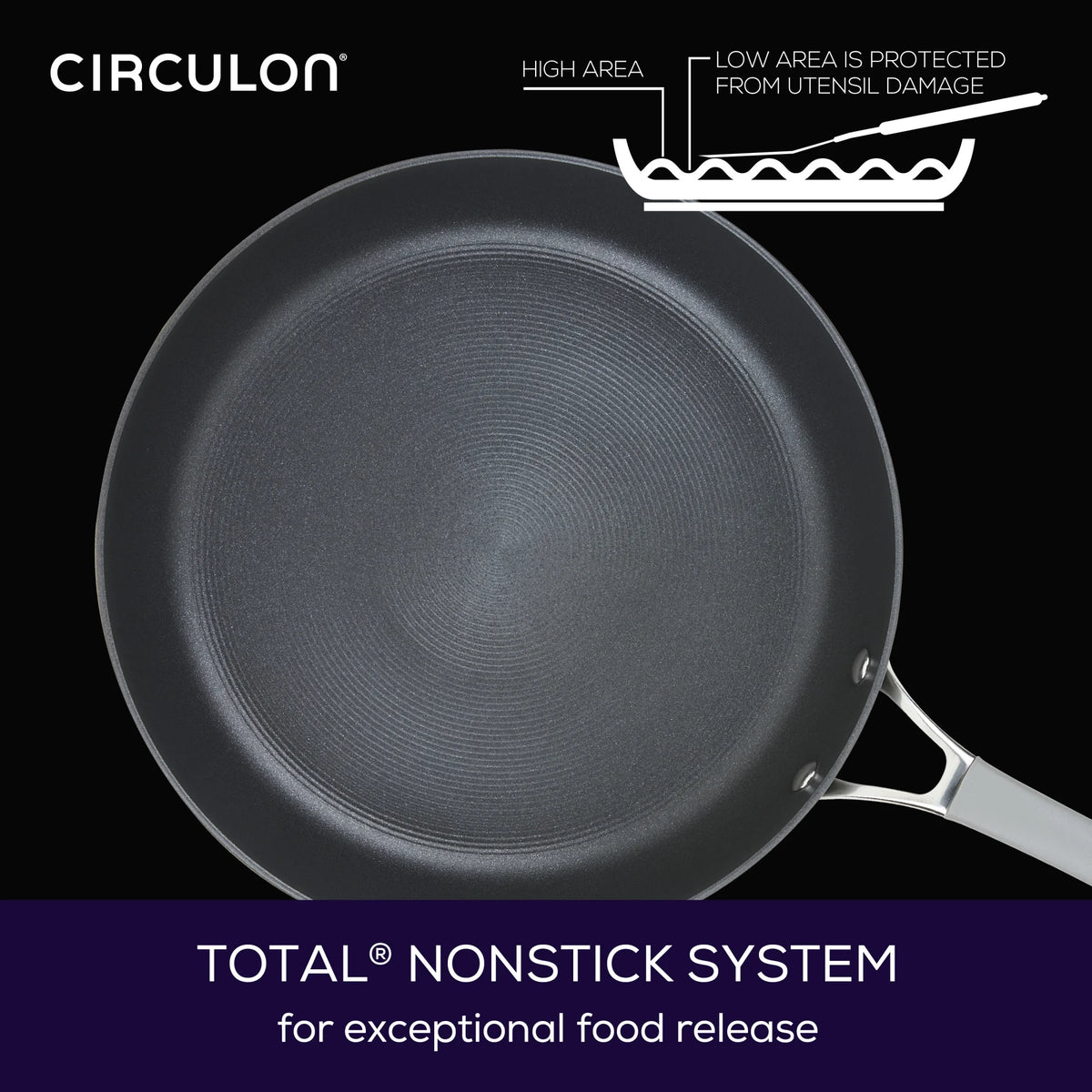 12 inch Hard-Anodized Nonstick Deep Frying Pan with Lid, Gray Q854650