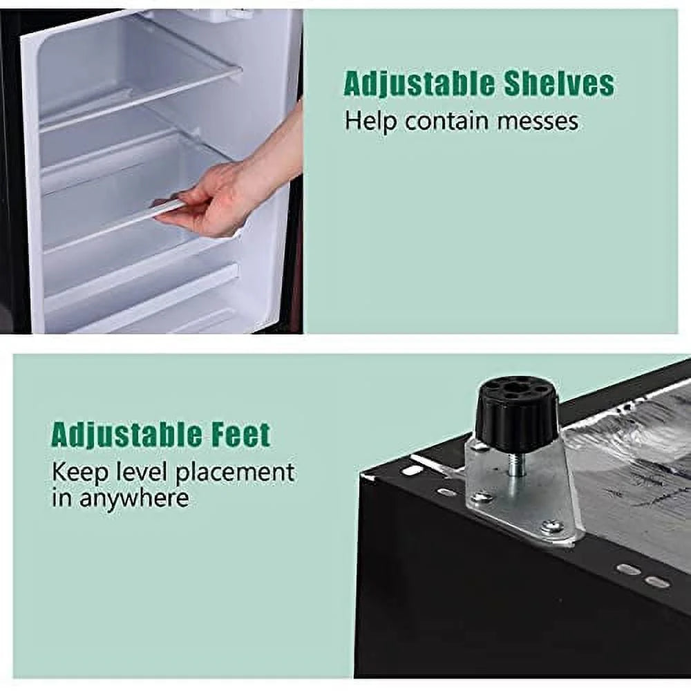 3.2 Cu ft Two Door Mini Fridge with Freezer K62031