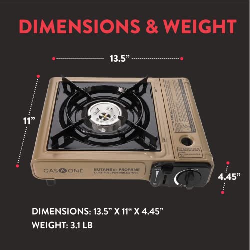 Dual Fuel Portable Camping Stove with Carrying Case E566021