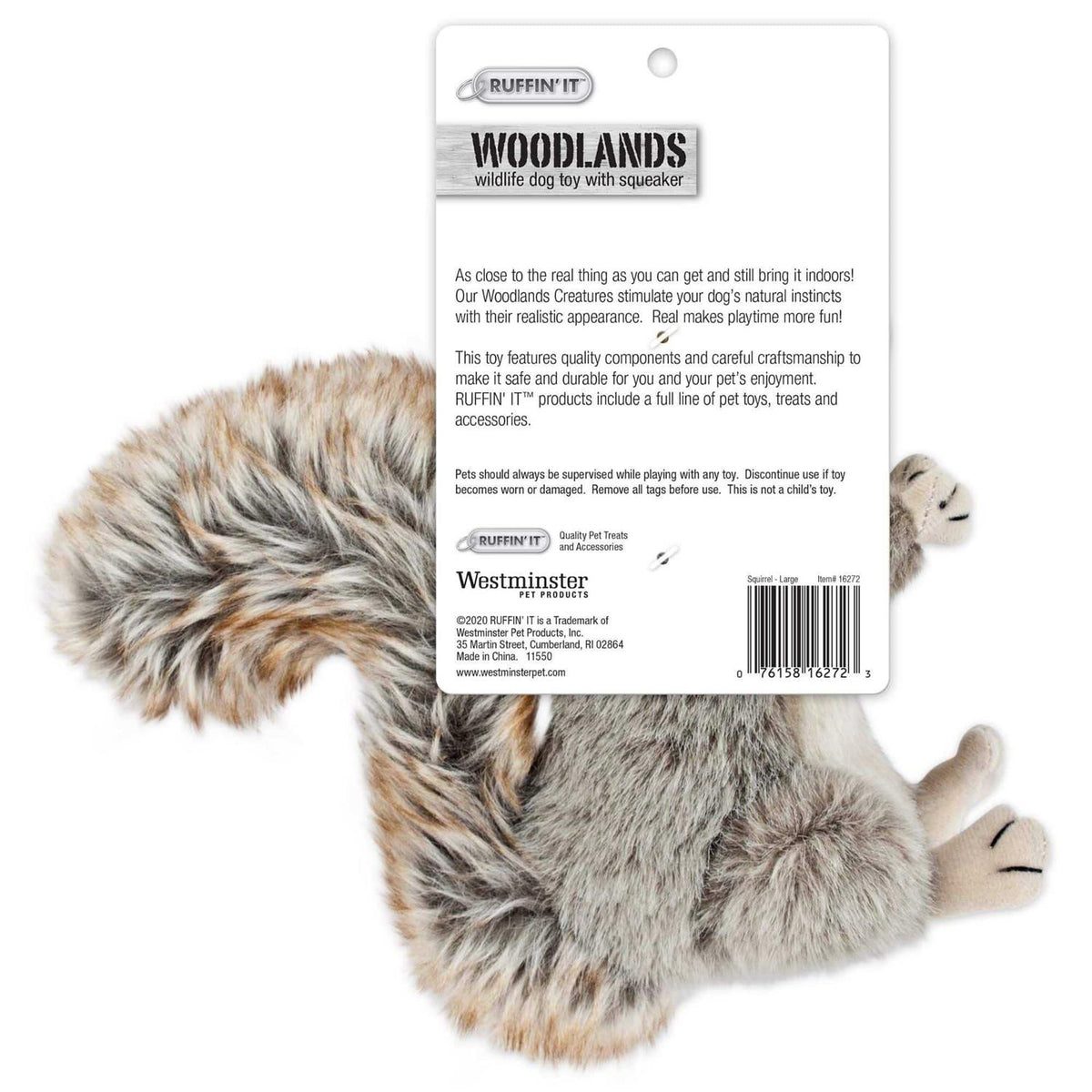 Woodlands Squirrel Plush Dog Toy O144