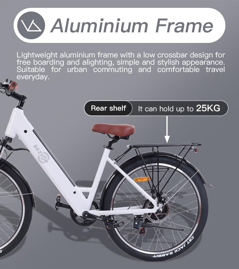 26" x 2.1 Fat Tire Electric Bicycle with 500w Motor 48V 10.4Ah Removable Lithium Battery F919