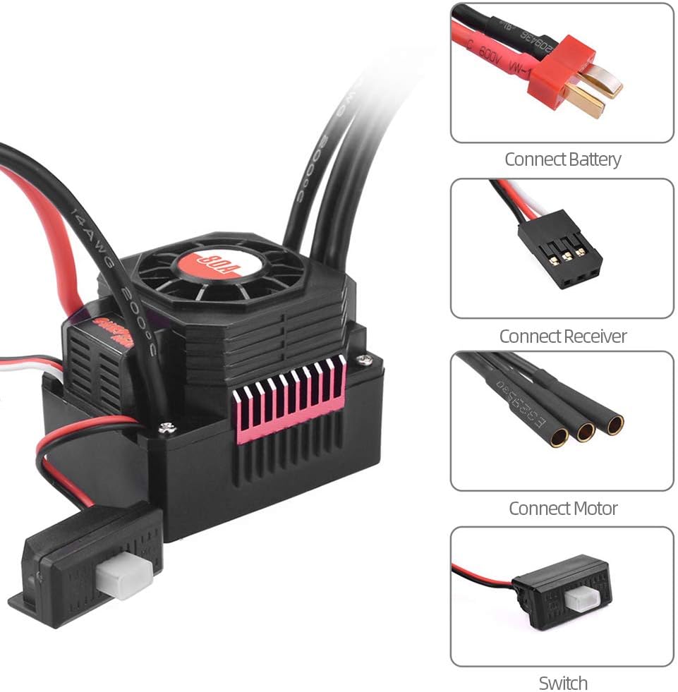80A Brushless Waterproof Electric Speed Controller B9218