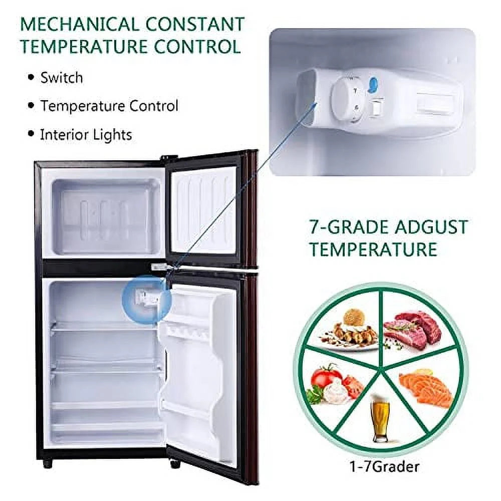3.2 Cu ft Two Door Mini Fridge with Freezer K62031