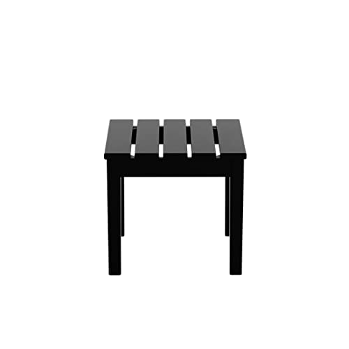 Black 18" HDPE Outdoor Side Table L933