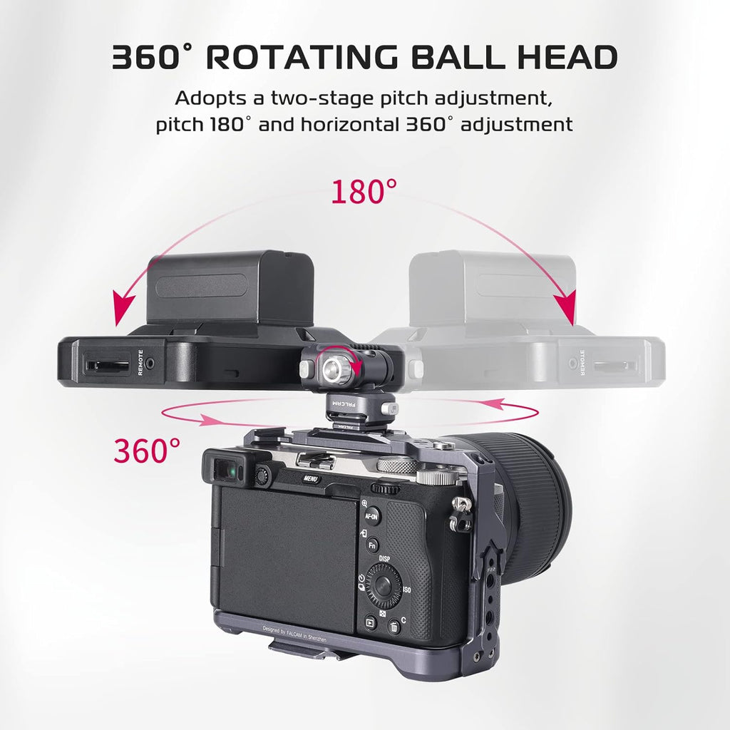Camera Monitor Mount with 360° Rotation Ballheads Z6420