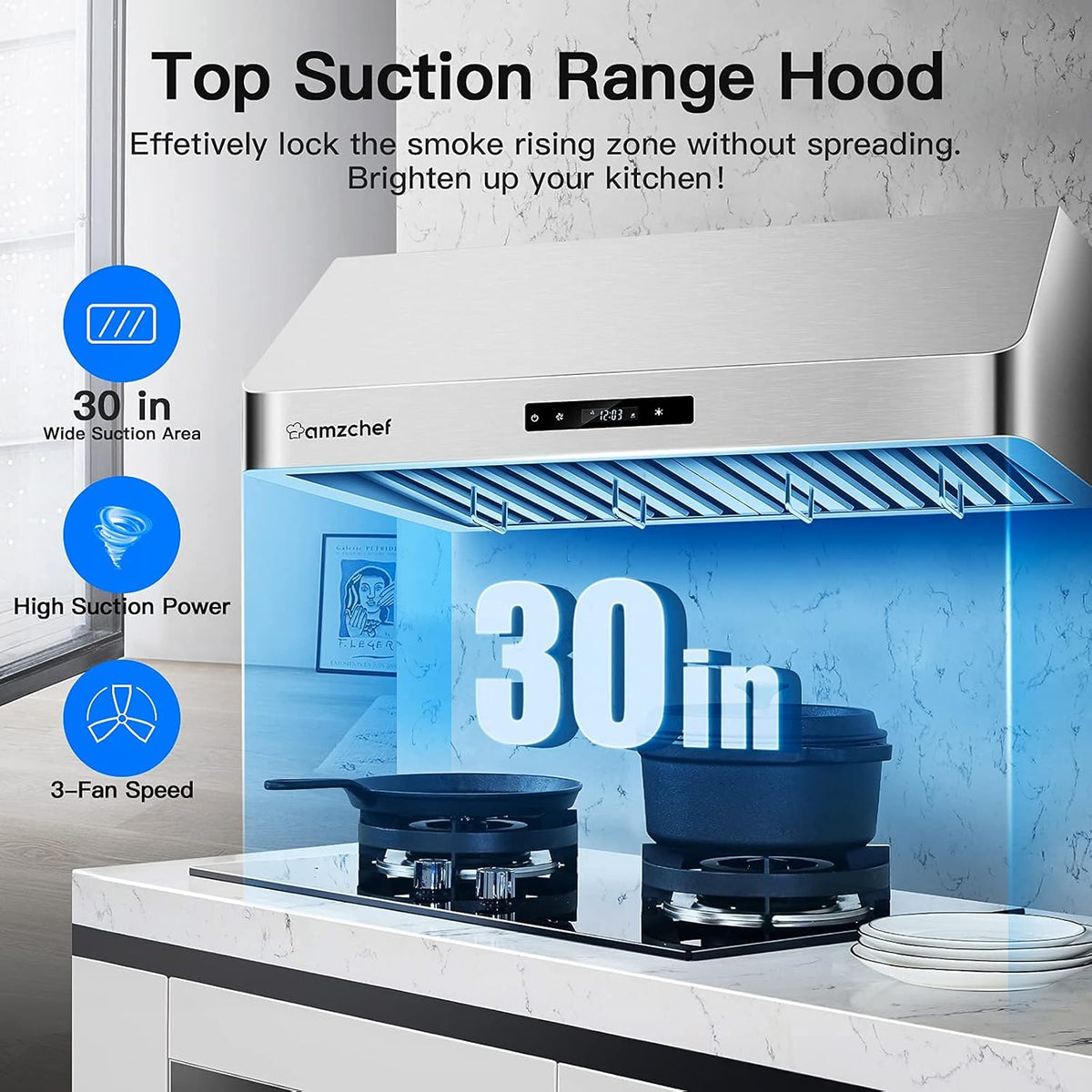 30 inch 700CFM Stainless Steel Under Cabinet Range Hood W13501