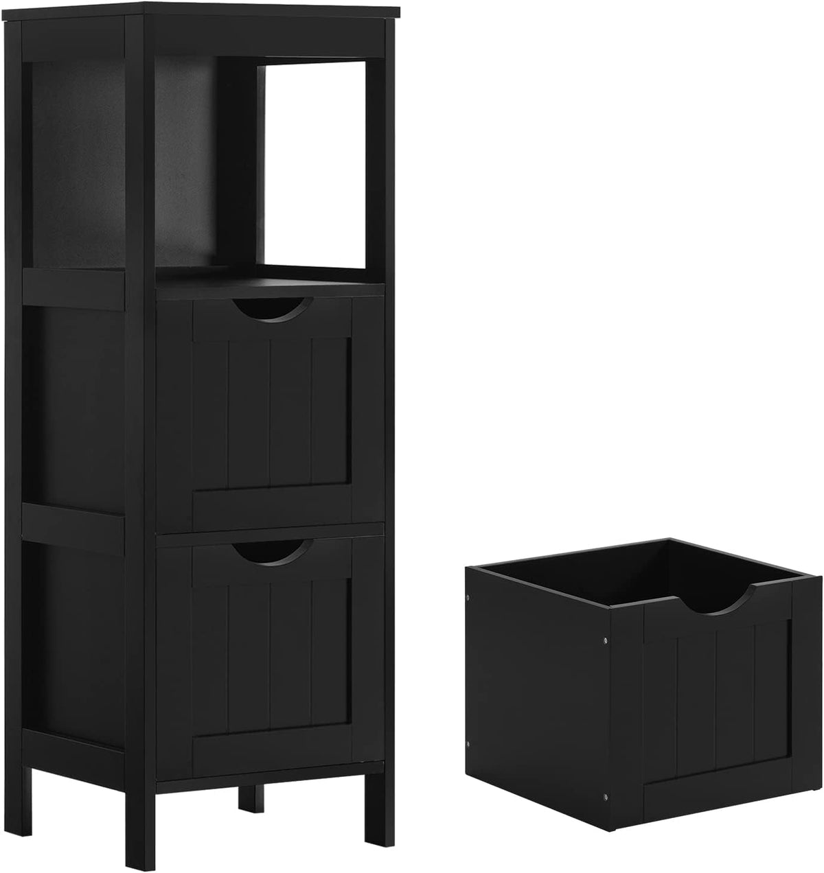 Narrow White 3 Drawer Bathroom Floor Cabinet Y255
