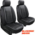 1 Pair Black Waterproof Leather Seat Covers E4511
