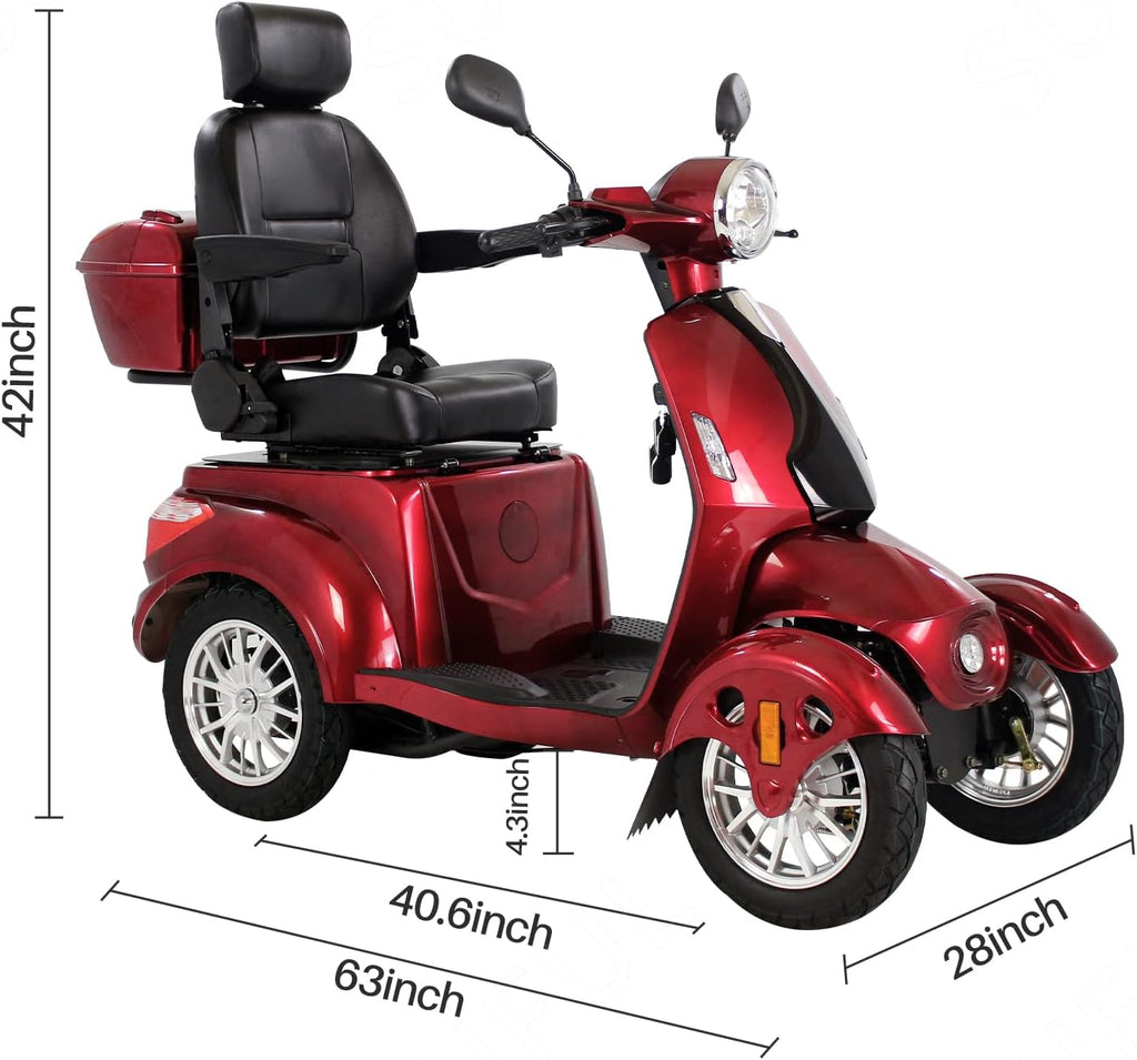Red Heavy Duty Four Wheel Electric Mobility Scooter V535518