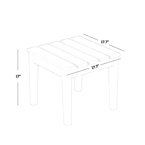 Black 18" HDPE Outdoor Side Table L933