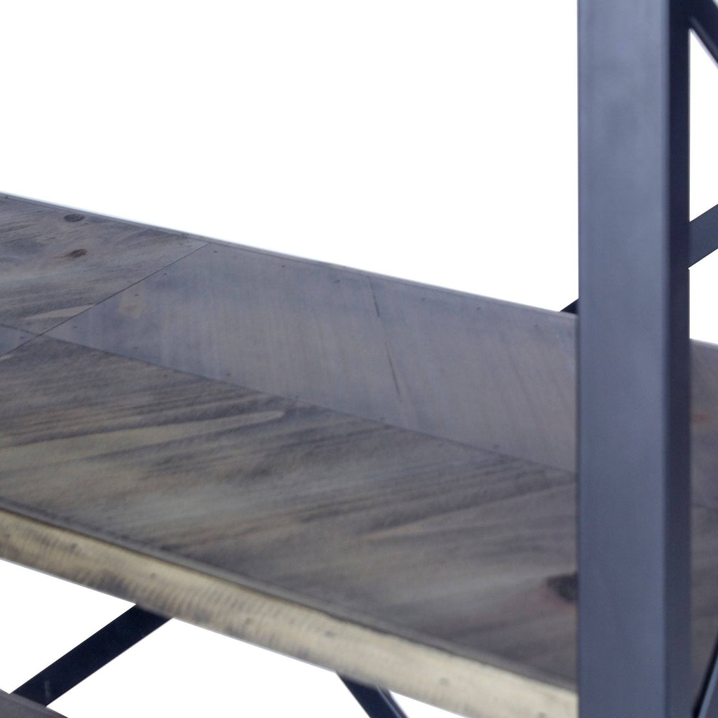 Grey 4 Shelf Standard Bookcase L365