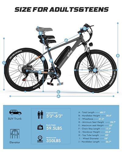 21-Speed Electric Mountain Bike with 350W Motor and Removable Battery C5318
