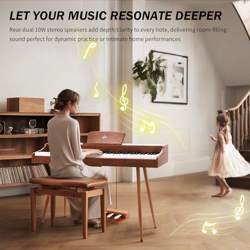 88-Key Weighted Action Digital Piano with Triple Pedal R242