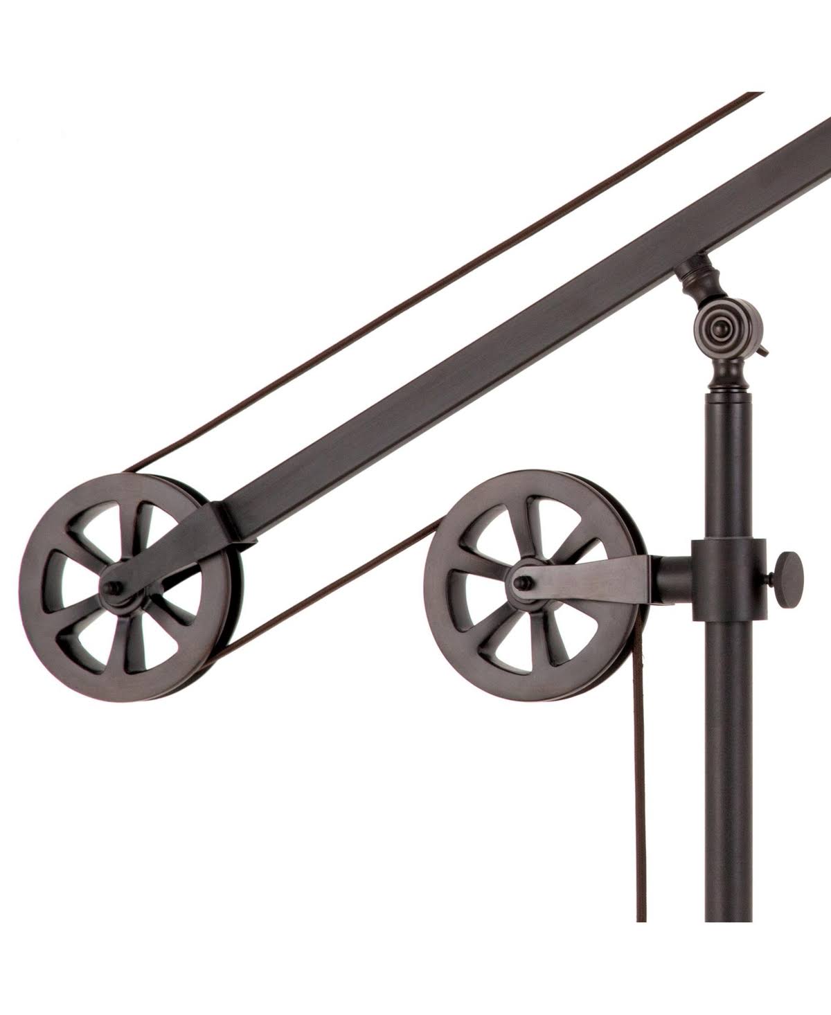 Blackened Bronze Floor Lamp with Pulley System J77084