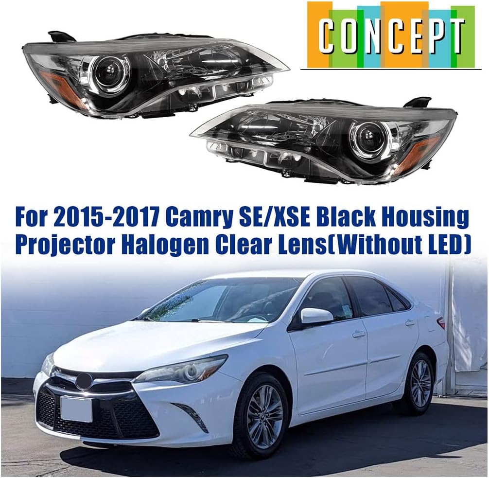 Black Housing Headlights Driver & Passenger Side S672712