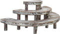 3 Tier Rustic Torched Wood Cupcake Stand I2337