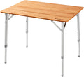 Bamboo Folding Camping Table with Carry Bag Y604932