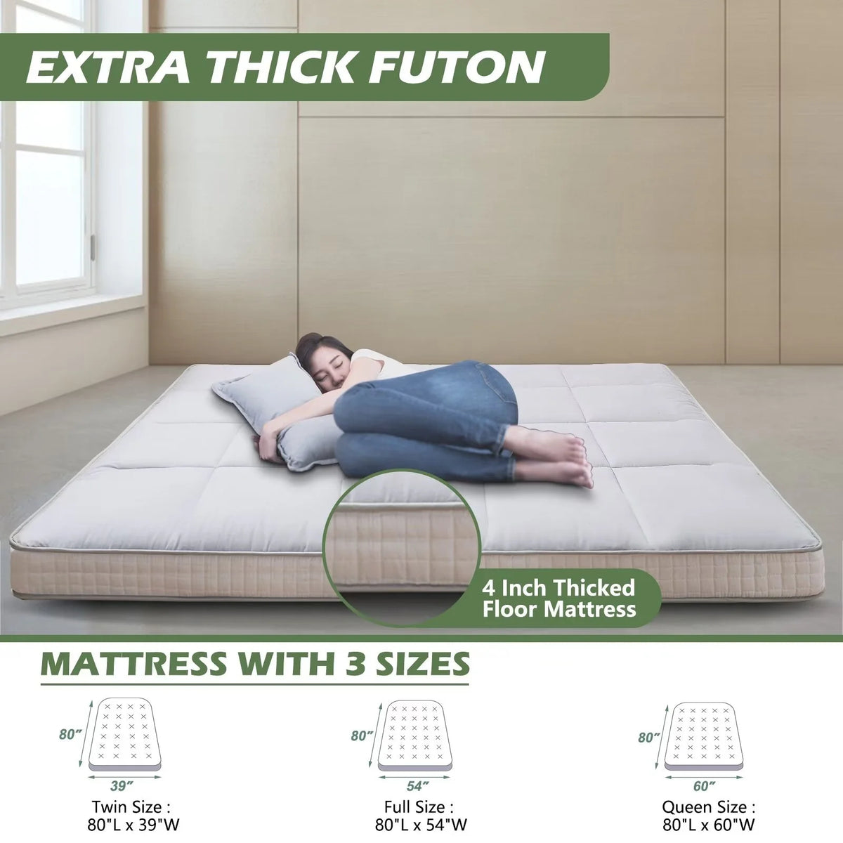 Folding Floor Mattress Twin Size R14534