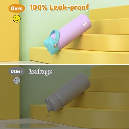 18oz Insulated Stainless Steel Kids Water Bottle with Stickers I3806