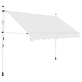 Cream White Retractable Window Awning Canopy with Crank Handle U379805