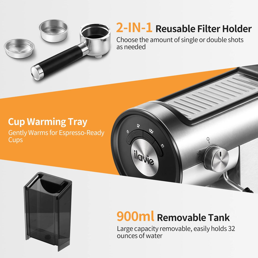 20 Bar Espresso Machine with Milk Frother Q465