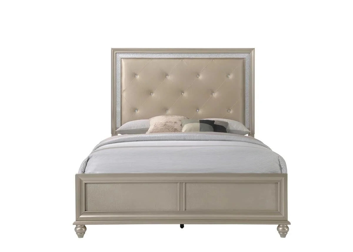 Twin Size 4pc Bedroom Set Bed Dresser Mirror Nightstand W10527
