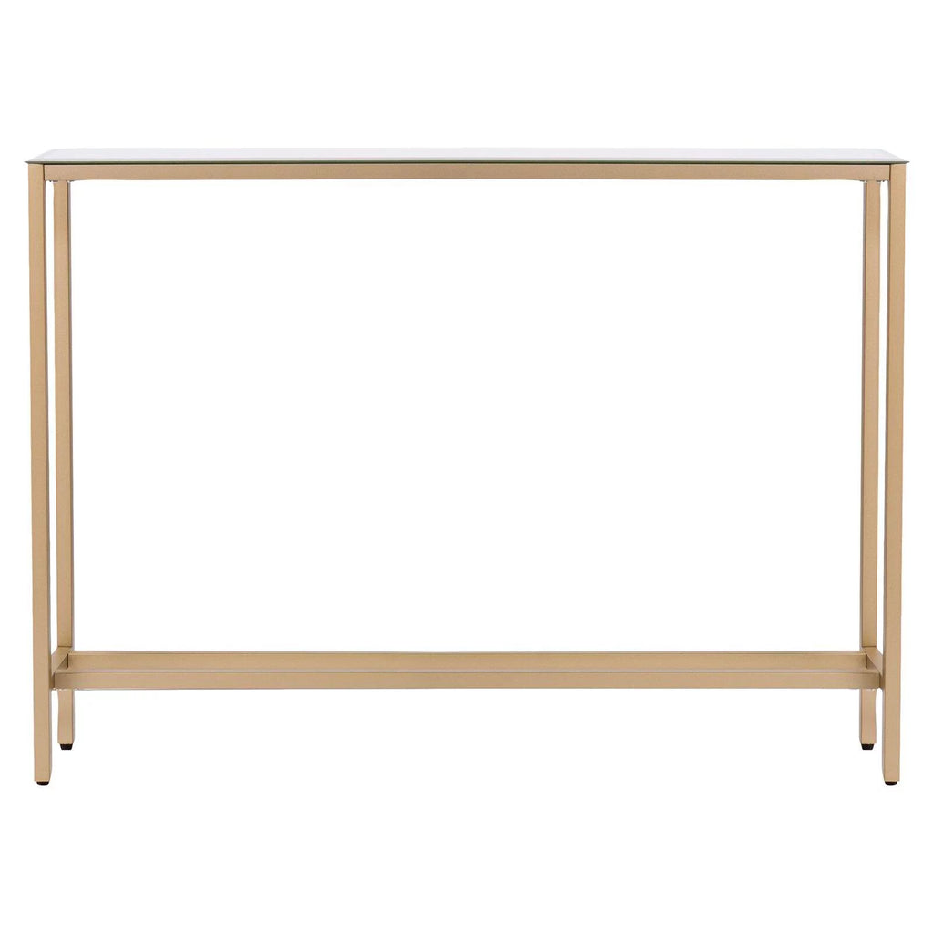 Gold Narrow Mirror Top Console Table S497