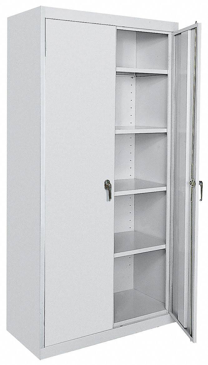 Commercial Storage Cabinet, Dove Gray, 72 in H x 46 in W x 24 in D Z841248