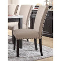 Linen Side Chair in Salvage Dark Oak T689