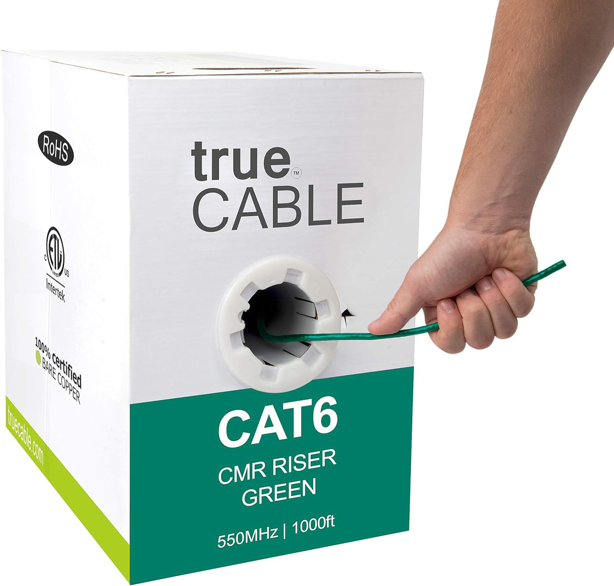 1000ft Gray 23AWG 4 Pair Solid Bare Copper Bulk Ethernet Cable L127