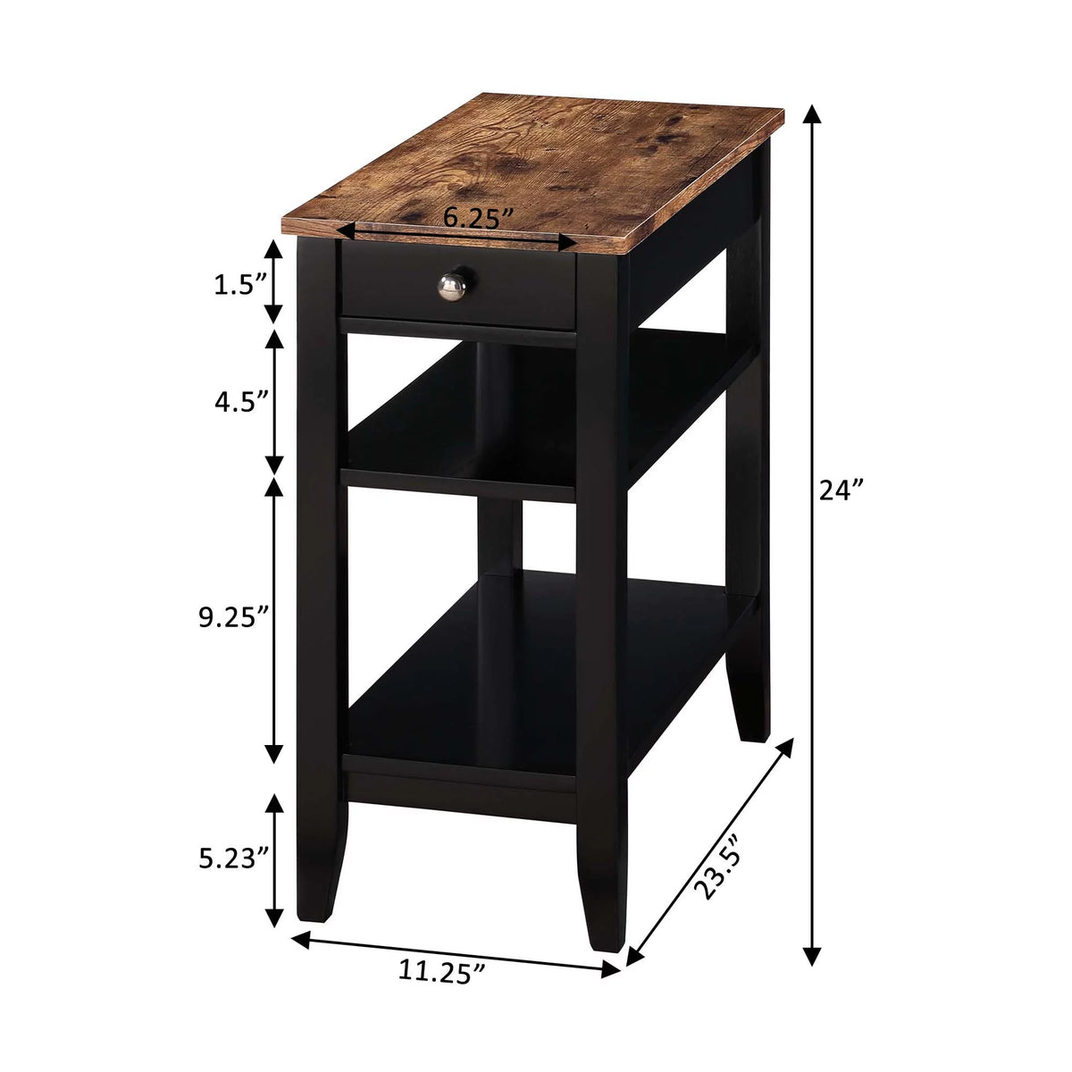 1 Drawer End Table with Shelves N36147