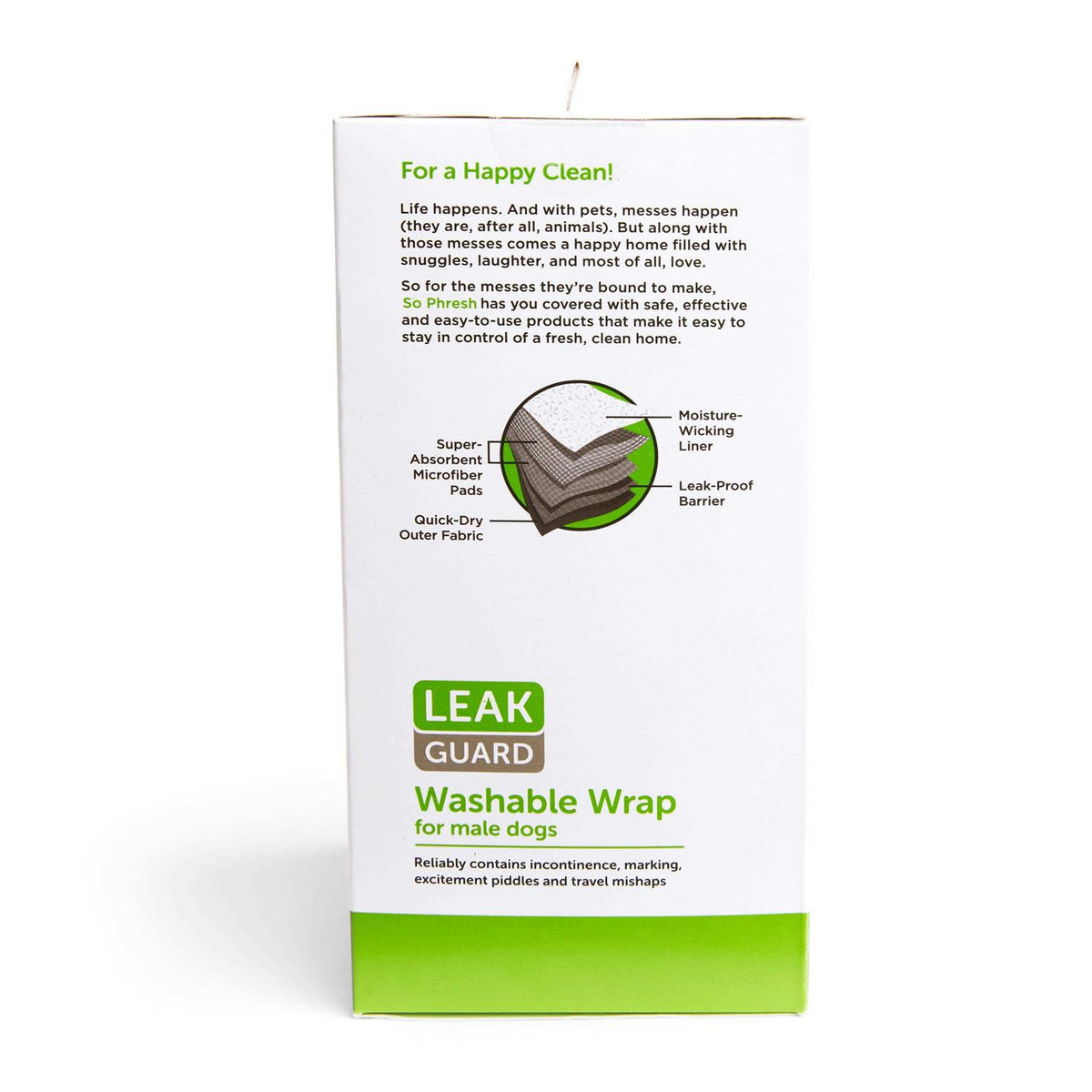 Washable Leak Guard Wrap for Male Dogs Y7477