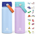 18oz Insulated Stainless Steel Kids Water Bottle with Stickers I3806