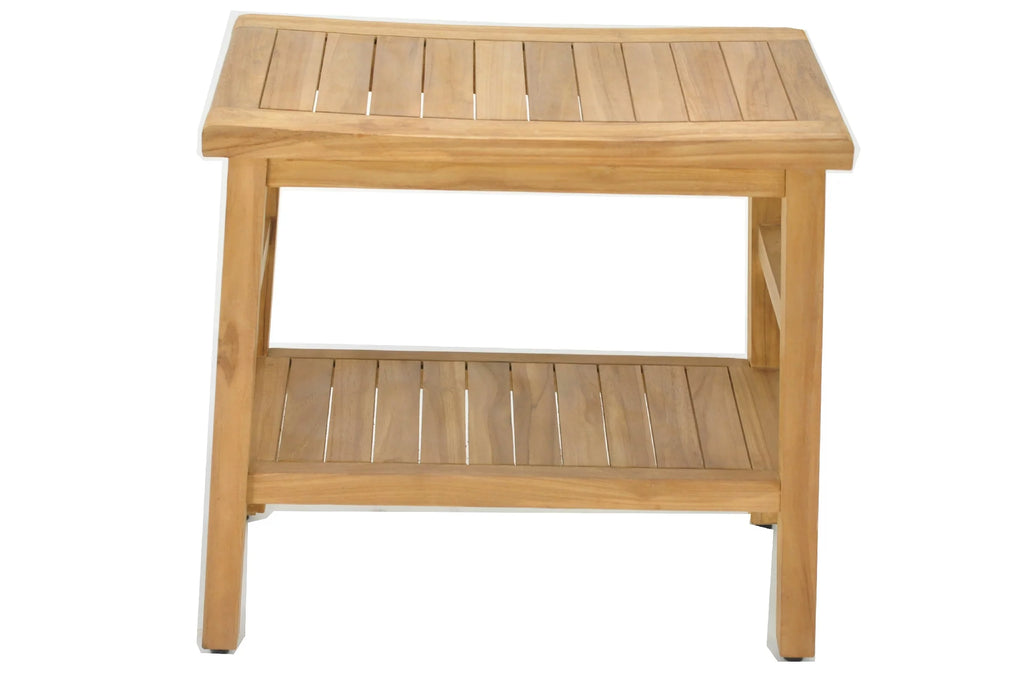 Teak Wood Shower Seat 24" Outdoor Bench V55124