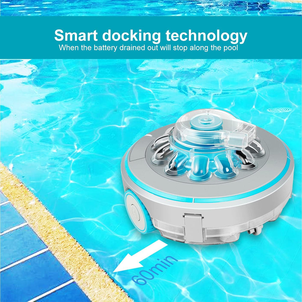 Cordless Automatic Pool Cleaner with Rechargeable Battery, IPX8 Waterproof Pool Robot G472385