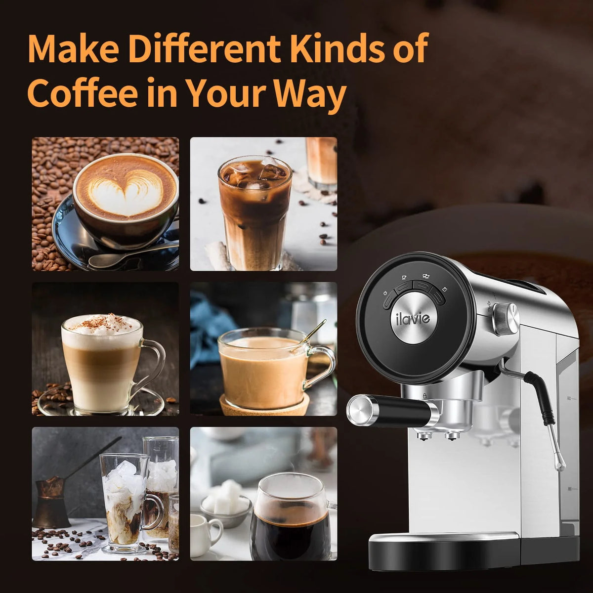 20 Bar Espresso Machine with Milk Frother Q465