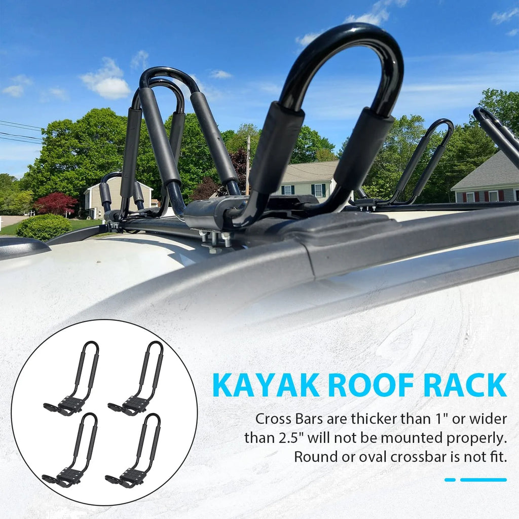 2 Pairs Universal Kayak Roof Rack Carrier D7534