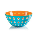 Bowl 20cm Blue/White/Orange O957