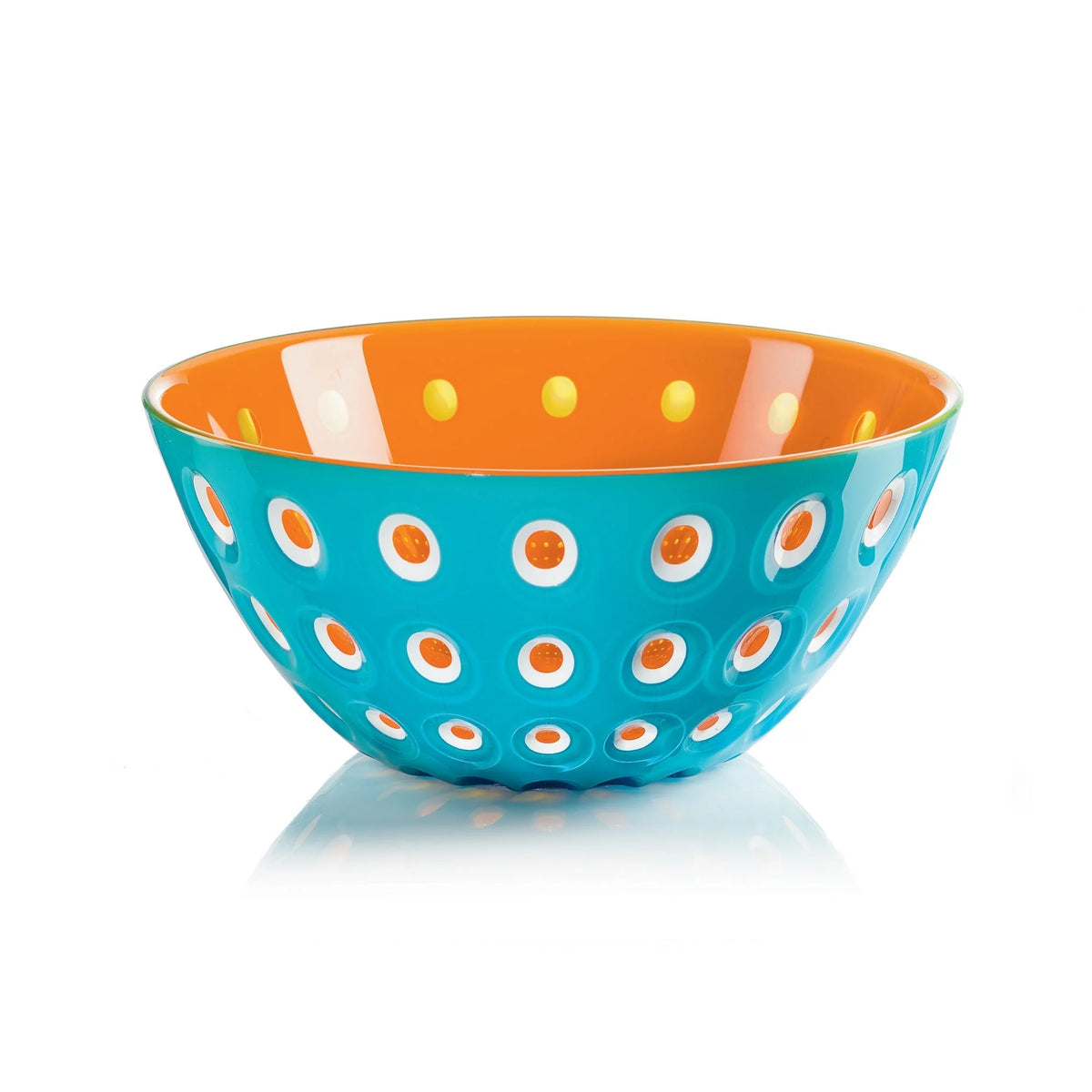 Bowl 20cm Blue/White/Orange O957