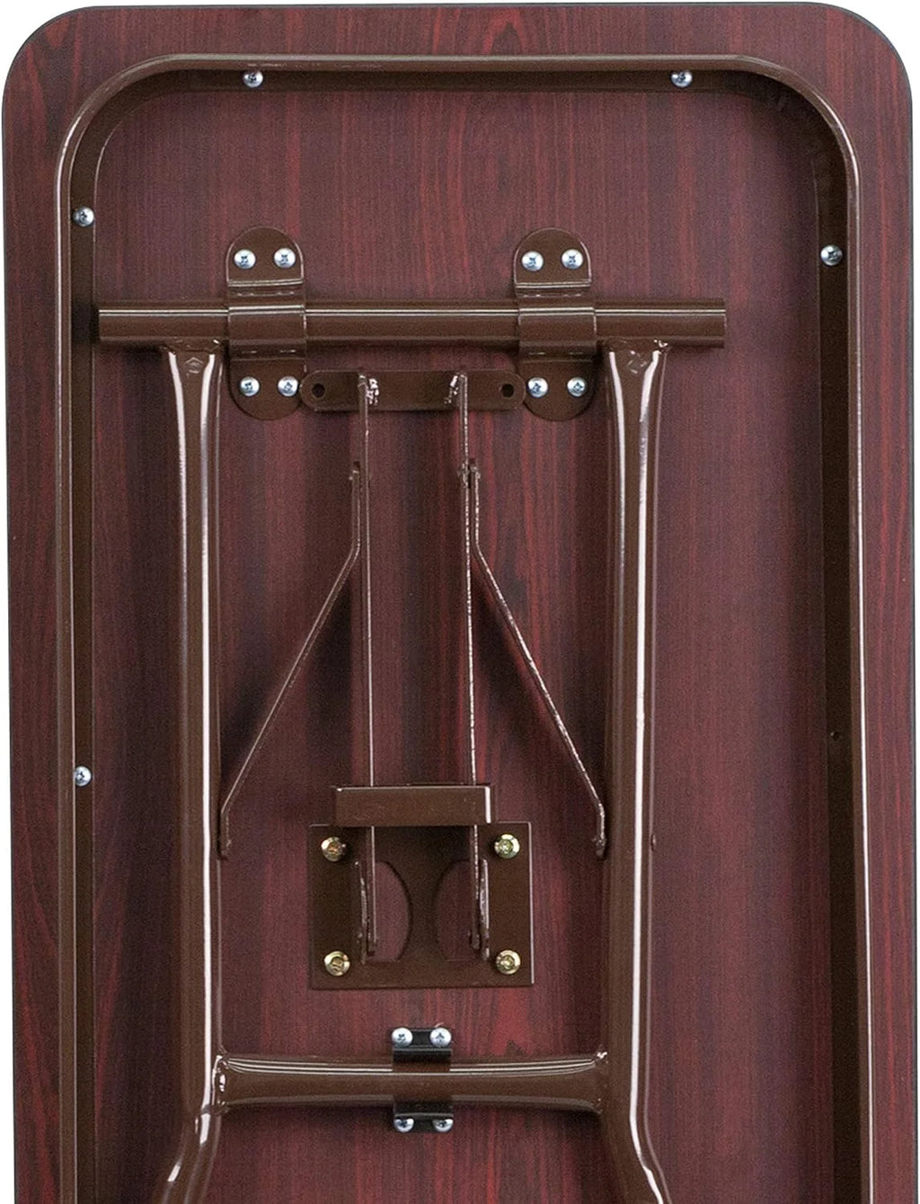 Mahogany Melamine Laminate Folding Training Table P450312