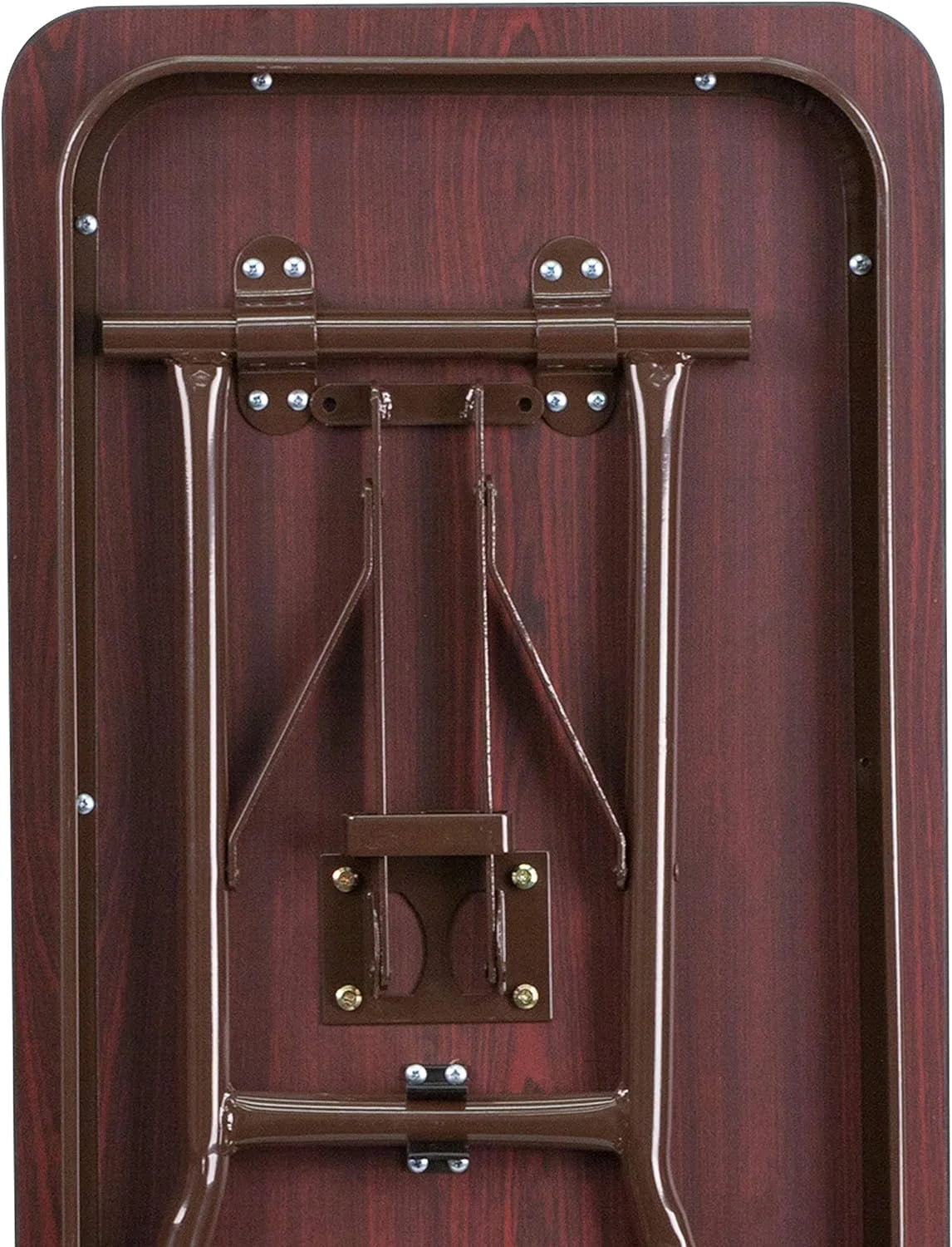 Mahogany Melamine Laminate Folding Training Table P450312
