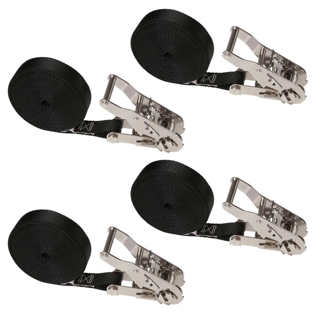 Black Stainless Steel Endless Ratchet Strap 4 Pack X839