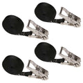 Black Stainless Steel Endless Ratchet Strap 4 Pack X839