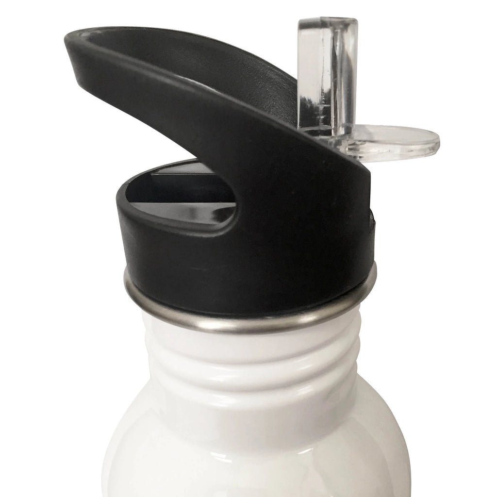 Blue and White Straw Water Bottle, 21-ounce M82084