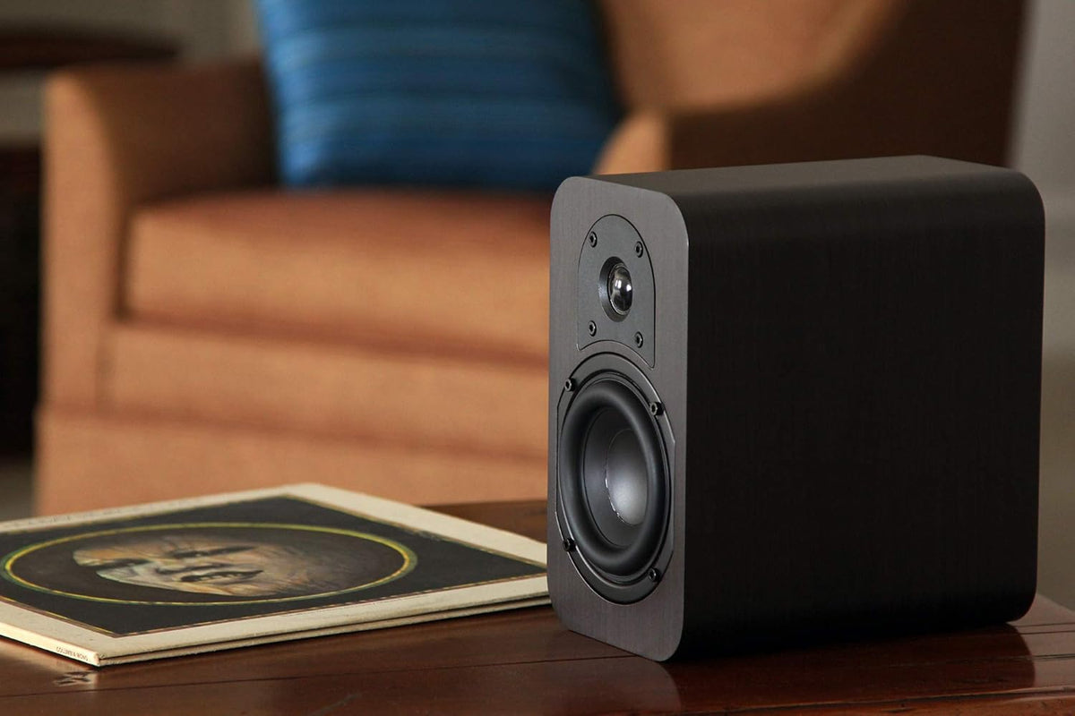 Dark Walnut Bookshelf Speaker with 4-Inch Woofer and Silk Tweeter V931768